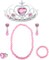 Girl Kids Dress Up Tiaras Necklace Bracelet Clip on Earrings Toy Playset